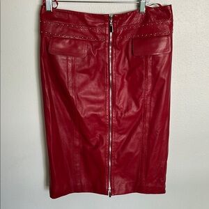 Doncaster Red Pencil Skirt Knee-Length Night Out